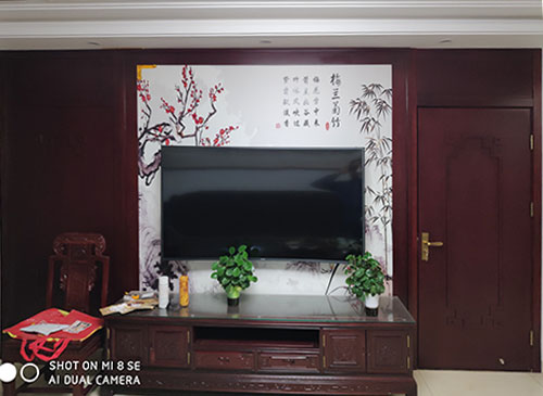 南岸中式家庭装修电视柜效果展示